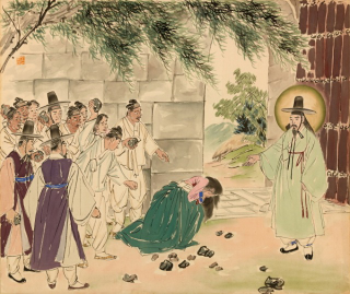 Illustration for article titled Here's Korean Jesus, Busy with Korean Stuff
